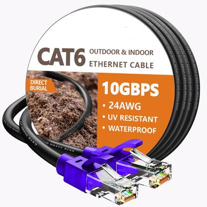 Sadow LAN Cable 10 m High Speed 10 Meter CAT-6 Network RJ45 Ethernet Patch Cord