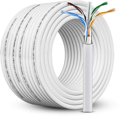 Frontech LAN Cable 100 m Polyethylene NC-0002 Best Reliability & Performance with Durable & Long-Lasting Material