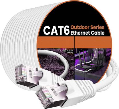 Sadow LAN Cable 10 m 10 Meters CAT6e Outdoor Ethernet Cable Lan Network Internet RJ45 Patch Cord