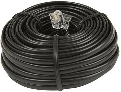 hybite LAN Cable 25 m 25 Meter Telephone Landline Cord Cable Landline Wire with Standard RJ-11 Plugs, High-Speed Internet Modem Cable