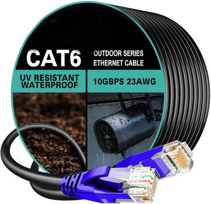 Sadow LAN Cable 5 m 5 Meter Cat 6 Outdoor Ethernet Cable Internet LAN Cable RJ45 Patch Cord