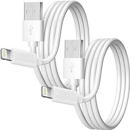 QIBOX Lightning Cable 6 A 1 m Fast Phone Charging Cable & Data Sync USB Cable Compatible for i_Phone