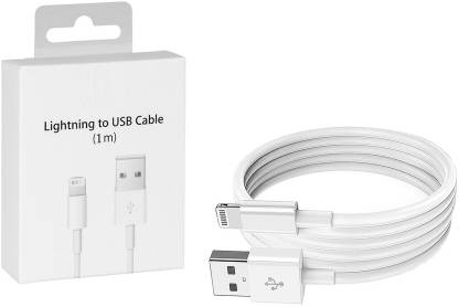 hirdesh Lightning Cable 1 m Lightning to USB Cable 1M WHITE