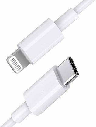hirdesh Lightning Cable 1 m USB C TO LIGHTNING CABLE 1M WHITE