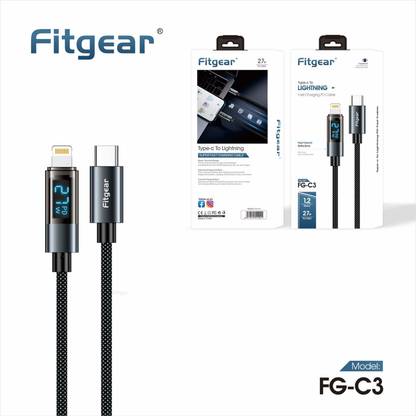Fitgear Lightning Cable 1.2 m FG-C3 27w PD Nylon 480mbps Data Sync Transmission Smart Chip Fast Charging