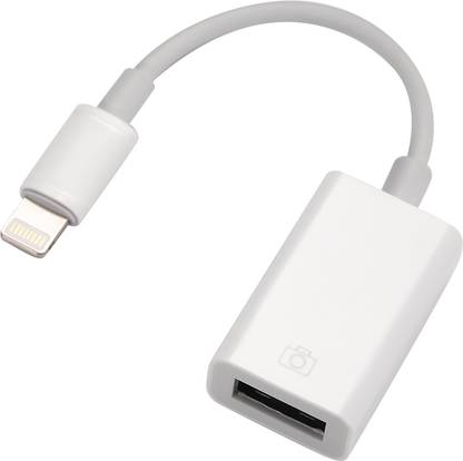 Hespa Lightning Cable 0.5 A 0.1 m Braided Shielding Camera Adapter OTG Cable 8 Pin to USB for iPad Mini, Air, 11, X Max