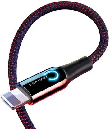 NA ZI AZEN Lightning Cable 1 m Intelligent Power Off LedLight and Quick Charging Indicator