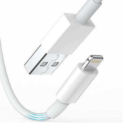 VEROX Lightning Cable 1 m Fast Charging USB to Lightning Cable & Data Sync USB Cable Compatible with iPhone X/XR/XS MAX/XS/ 11/11 PRO/ 11 PRO MAX/iPads/iPhone 12/Mini/Pro/Pro Max - (White)
