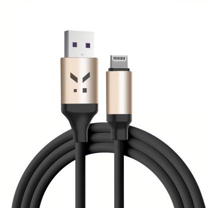KARWAN Lightning Cable 3 A 1.2 m SILICON COATED USB TYPE A-LIGHTNING FAST CHARGING CABLE