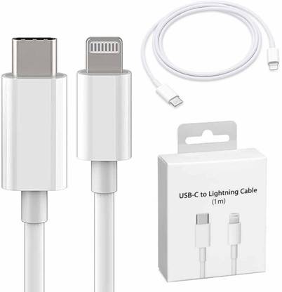 hirdesh Lightning Cable 1 m USB C TO LIGHTNING CABLE 1M WHITE