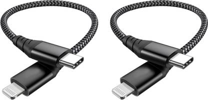 FKU Lightning Cable 0.25 m [2PC] MFI Certified USB C to Lightning Cable Short Fast Charging PD 20W for iPhone 14 14 Pro 14 Plus 14 Pro Max 13 12 11 X and 8 Series
