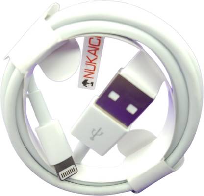 NUKAICHAU Lightning Cable 6.5 A 1.18 m Copper Braiding Lightning Cable for iPhones, iPads, Airpods & iPods