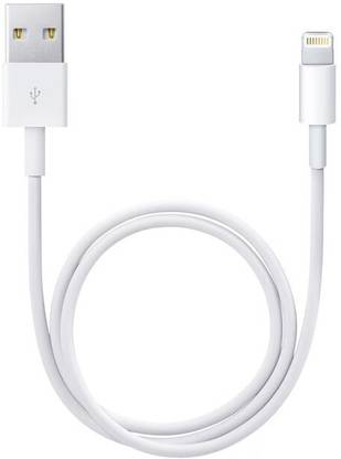 hirdesh Lightning Cable 1 m Lightning to USB Cable 1M WHITE