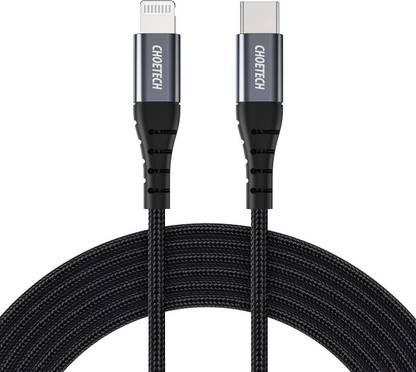 CHOETECH Lightning Cable 5 A 2 m Nylon Braided USB-C To Lightning Fast Charging Cable 100W/3A Cable