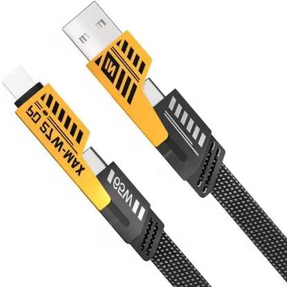 snowbudy Lightning Cable 1 m Lightning Cable 1 m 4 in 1 Fast Charging USB Cable, Compatible with Oppo/Samsung/Vivo/Realme/iPhones, 65W Type C to Type C, 60W USB to Type C, 30W Type C to 8 Pin iOS, 15W USB to iOS, Nylon Braided
