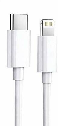 Chias Lightning Cable 2 A 1 m Fast Charging & Data Sync USB Cable [Type-C to 8 Pin] Compatible for iPhone X/XR/XS MAX/XS/ 11/11 PRO/ 11 PRO MAX/iPads/iPhone 12/Mini/Pro/Pro Max - (White)