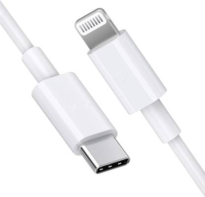 SANNO WORLD Lightning Cable 3 A 2 m USB C To Lightning Sync & Charge Cable for iPhone 14/13/12/11 Pro Max/XS MAX/XR/XS/X/8/iPad & iPod, All iPhones, fast Charging Lightning Cable, (Pack of 1) - WHITE