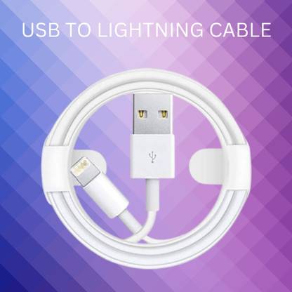 SACRO Lightning Cable 1 m USB A to Lightning Cable Fast Charger Compatible for iphone 11/12/13/14 proF96