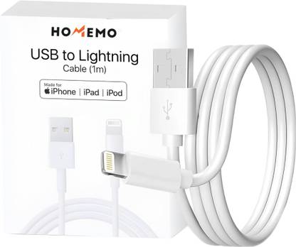 HOMEMO Lightning Cable 6 A 1 m USB to Lightning Cable 3.2 Feet For Fast Charging