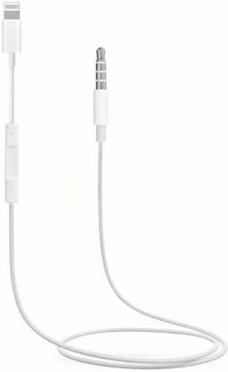 SANNO WORLD Lightning Cable 1 m copper briding Lightning to 3.5MM AUX Audio Cable with Volume Control Aux Cable for Car, Hi-Fi