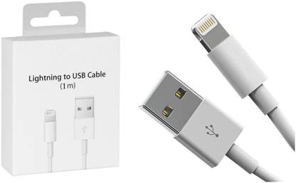 hirdesh Lightning Cable 1 m Lightning to USB Cable 1M WHITE