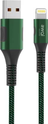 awQi Lightning Cable 3.2 A 1 m Nylon Braided | High Speed | Fast Charging, MFi Compatible | USB-A to Lightening AQ-D905