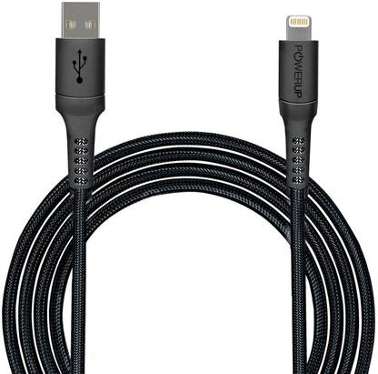 powerup stay charged Lightning Cable 3 m Nylon Braided 2.4Amp Lightning to USB A