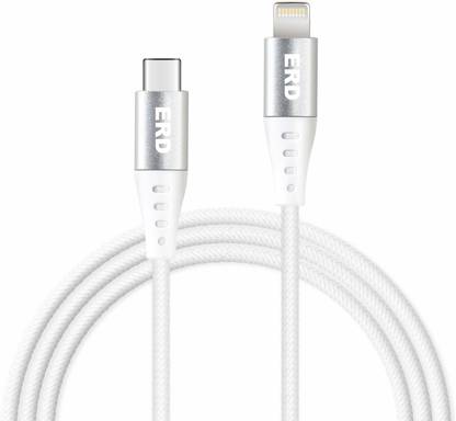 ERD Lightning Cable 1 m UC-116 USB Type-C to Lightning Braided Data Cable, 25W Fast PD Charging, High-Speed Data Transfer, Durable