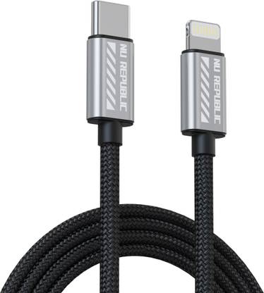 Nu Republic Lightning Cable 1.25 m Blaze Flash 33W Type-C To Type-L Fast Data Charging Cable