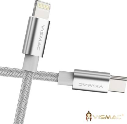 vismac Lightning Cable 1.2 m 3.4 Amps USB Type C to Lightening Double Braided Nylon