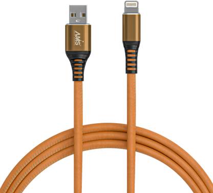AAMS Lightning Cable 3 A 1 m USB to Lightning Cable For Fast Charging