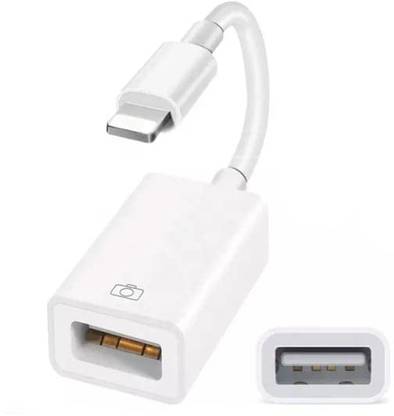 Hespa Lightning Cable 0.5 A 0.1 m Braided Shielding Fast Charge Adapter for 8-Pin to Type-C Female, Camera Supported