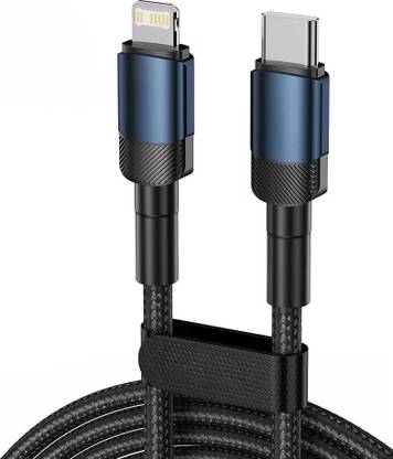 Khushvish Lightning Cable 2.4 A 1 m Nylon Braided 35W C to Lightning Cable For iphone, ipad, laptop