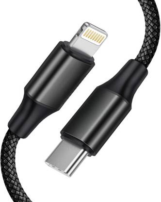 Chias Lightning Cable 1 m Nylon Braided Fast Charging & Data Sync Type-C to 8 Pin Compatible for iPhone