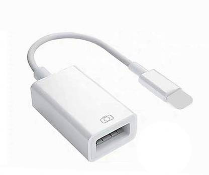Hespa Lightning Cable 0.5 A 0.1 m Braided Shielding Type-C Female Adapter for 8-Pin Charging, Camera, and Sync