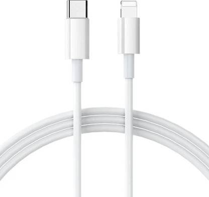 Iqoniqe Lightning Cable 3 A 1 m NA Lightning Cable 3A 1 m 20 W PD Fast Charging USB C to Compatible with iPhone X,11,12,13 (Compatible with Compatible with All iPhones - X, 11, 12, 13, PRO MAX Series, iPad & iPod, White, One Cable)