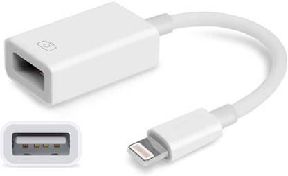 Eewe Lightning Cable 0.5 A 0.1 m Braided Shielding OTG USB 3.0 Adapter for iPad – Supports Mouse, Flash Drive, Card Reader