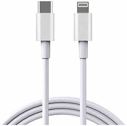 hirdesh Lightning Cable 1 m USB C TO LIGHTNING CABLE 1M WHITE