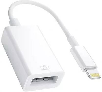 Velmi Lightning Cable 0.5 A 0.1 m Braided Shielding USB Camera Adapter for iOS – Supports Flash Drive, Card Reader, MIDI, and Mouse