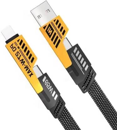 snowbudy Lightning Cable 1 m Type C to Type C Cable, Flat Braided 4 in 1, PD60W Fast Charging & Data, USB C to Light-ning, USB to Type C, USB C to USB C, USB C to Light-ning, Universal for iPhone 15/14/13, Laptop, Tablet4 IN 1 Unbreakable Nylon Braided Multi Functional Fast Charging Cable with Fast Data Transfer, Compatible with All Type C Android Smartphone & Lighting Device Universal Braided Charging Cable With Multiport | Type-C To Lightning, Type-A, Supports Data Transfer | Compatible with All Android & iOs Smartphones, Tablet/Ipads & Macbook