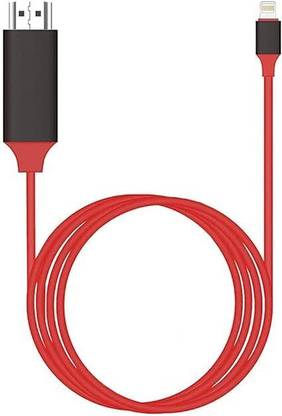 RuhZa Lightning Cable 2 m Lightning to HDMI Cable Set allows the latest Apple iPhones and iPads to mirror audio and video to an external monitor or HDTV
