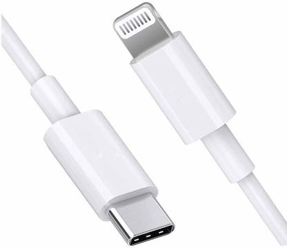 hirdesh Lightning Cable 1 m USB C TO LIGHTNING CABLE 1M WHITE