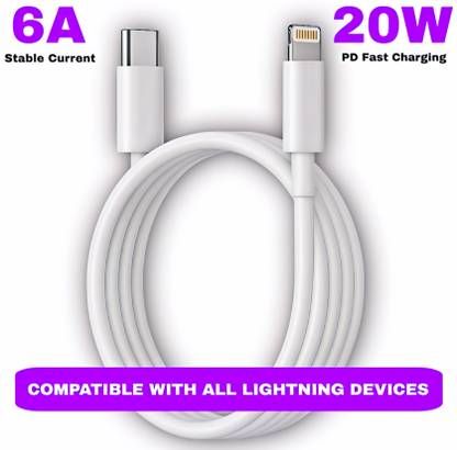 MATSV Lightning Cable 6 A 1 m original 20 W PD Fast Charging USB C to Lightning