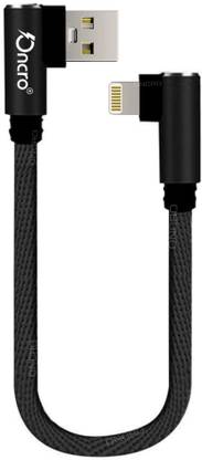 ONCRO Lightning Cable 2 A 0.25 m L shape 90 degree right angle short small USB power bank cable for iphone 11 pro