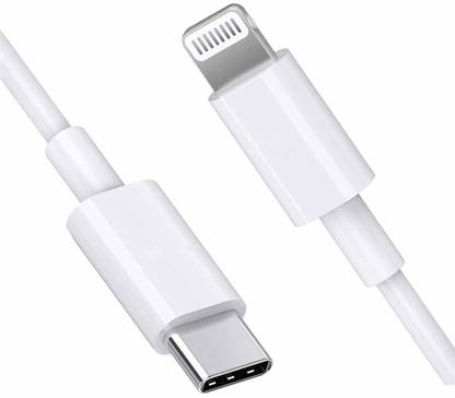 hirdesh Lightning Cable 1 m USB C TO LIGHTNING CABLE 1M WHITE