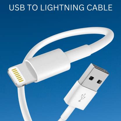 YAROH Lightning Cable 1 m USB A to Lightning Cable Fast Charger Compatible for iphone 11/12/13/14 proJ486