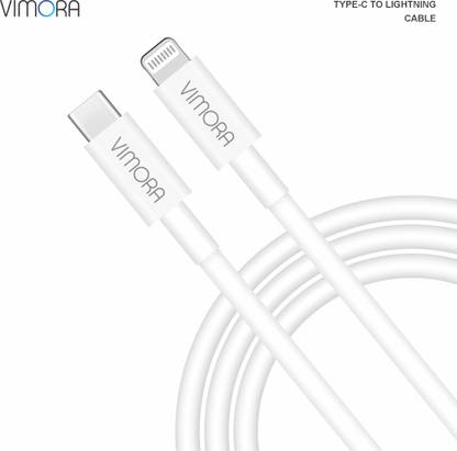 Vimora Lightning Cable 6 A 1 m Type C to Lightning Cable Apple Certified (Mfi) Sync & Charging Cable