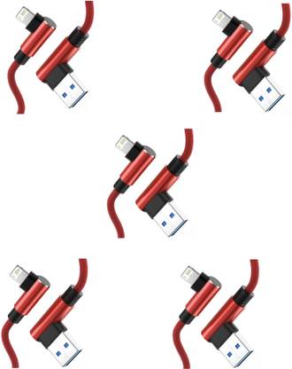 FKU Lightning Cable 1.2 m SET OF 5 USB Cable For iPhone 13 12 11 Pro Max X XR 5 6 7 8 Plus SE iPad mini Cell Phone Long Cord Data Charger Fast Charge Wire