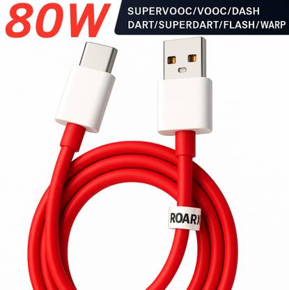 RoarX USB Type C Cable 8 A 1 m Nord Series N10 N100(Oneplus Series 11, 10,9,8,7,6,5,3 Series,10Pro) Supervooc 80w cable compatible with Oneplus 80W Charging Cable USB to Type C Warp Charger SuperVooc/Dash Super Charge Cable for Oneplus 12,12R,11,11R,10 Pro,10R,10T,9RT,9R,8T Nord 4, CE4, 3,CE3 Lite, Nord 2,Ce 3 5G, Ce3 Lite