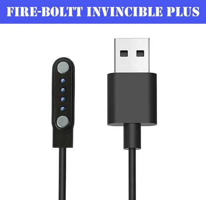 HexaGear Magnetic Charging Cable 0.6 m Fire-Boltt Invincible Plus 1.43" AMOLED Display Smartwatch with Bluetooth Calling